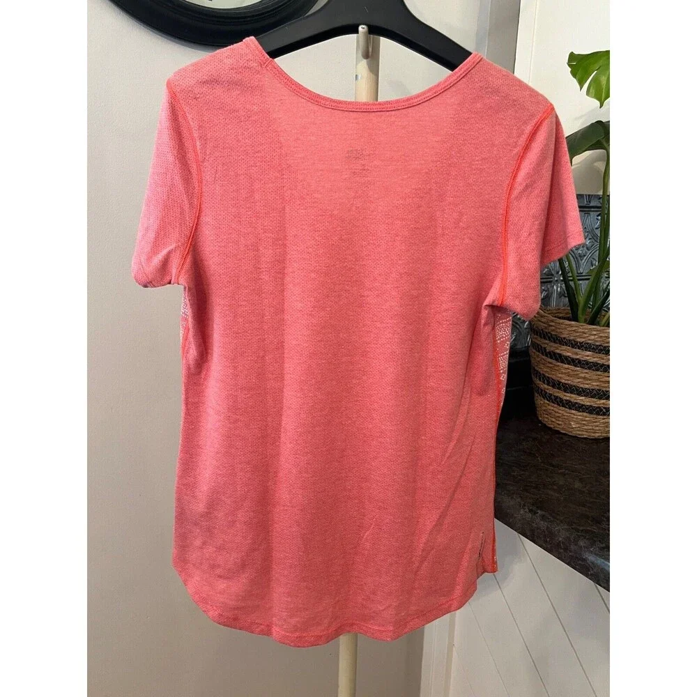 The North Face Women Sz S FlashDry Shirt Short Sleeve Diamond Lightweight Active - Picture 2 of 9
